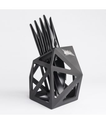 Edge of BelgraviaBlack Diamond Knife Block with Galatine 7 Piece Knife Set