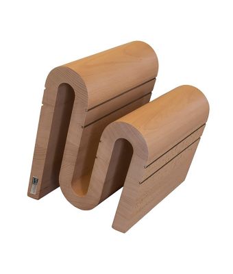 Artelegno Grand Prix Chicane Magnetic Beechwood Knife Block