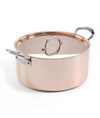 Samuel Groves 26cm Copper Induction Casserole Pan with Lid